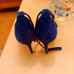 Blue suede Essex lane shoes
